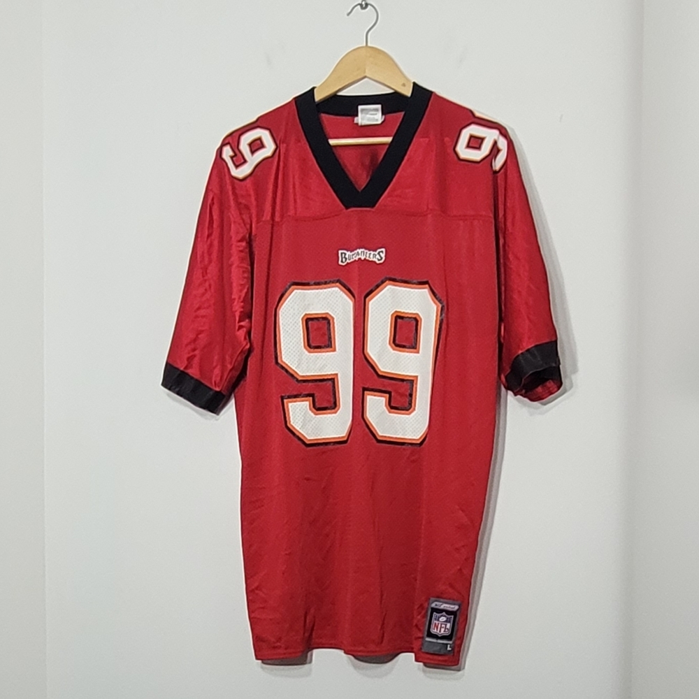 Vintage NFL Tampa Bay Buccaneers Warren Sapp #99 Hall Of Fame Jersey Large - Picture 8 of 11